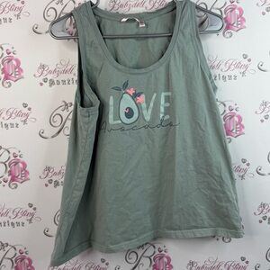 La Vie En Rose tank top, avocado, love shirt, Sage Green Love Tank Top